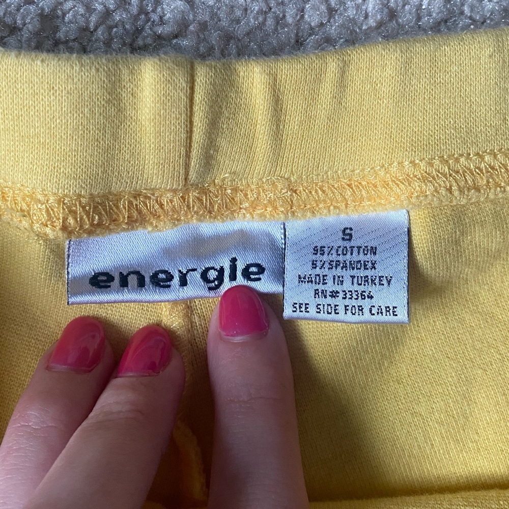 Rare Adorable Yellow Y2K Energie Small Drawstring Shorts - Picture 8 of 8